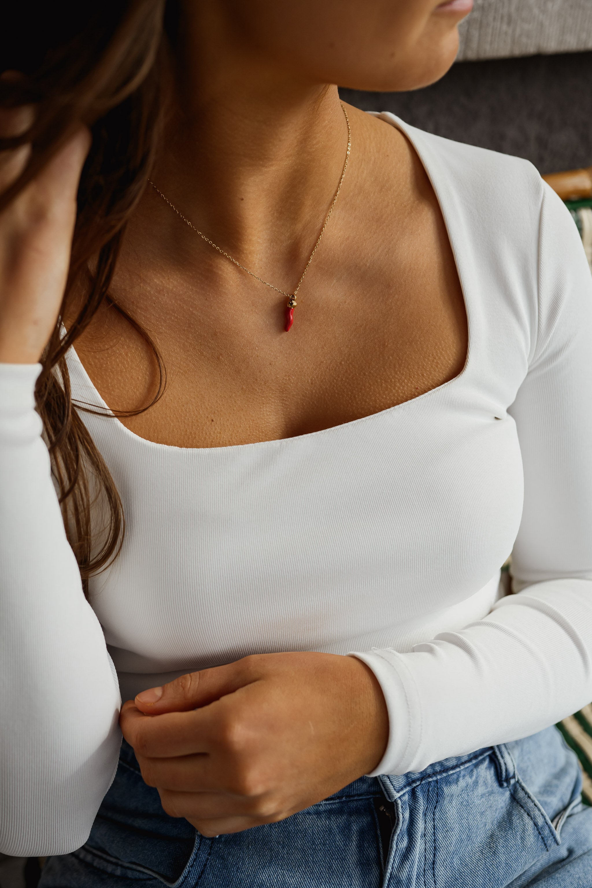Golden Chili Necklace