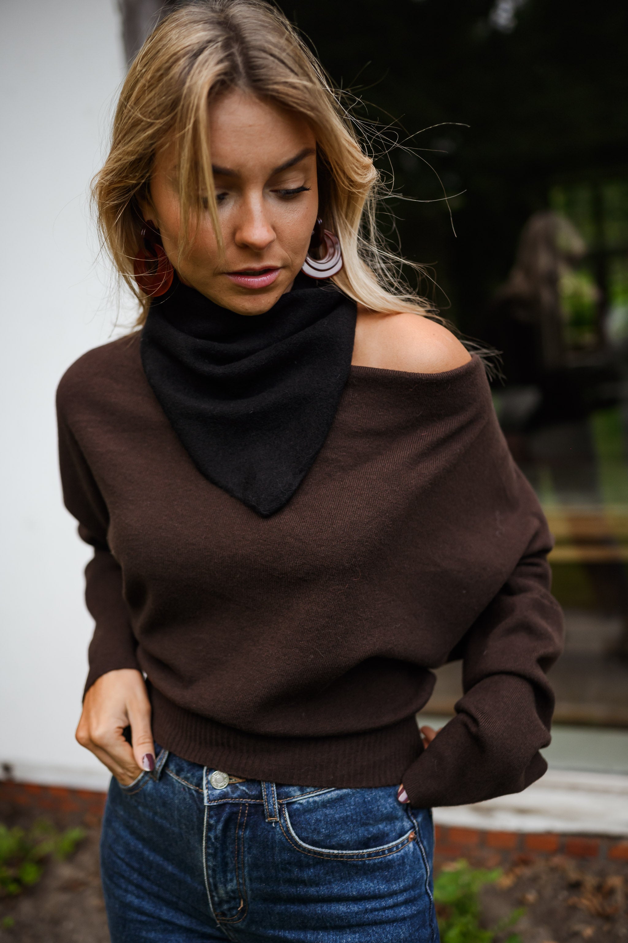 Black Demi Scarf