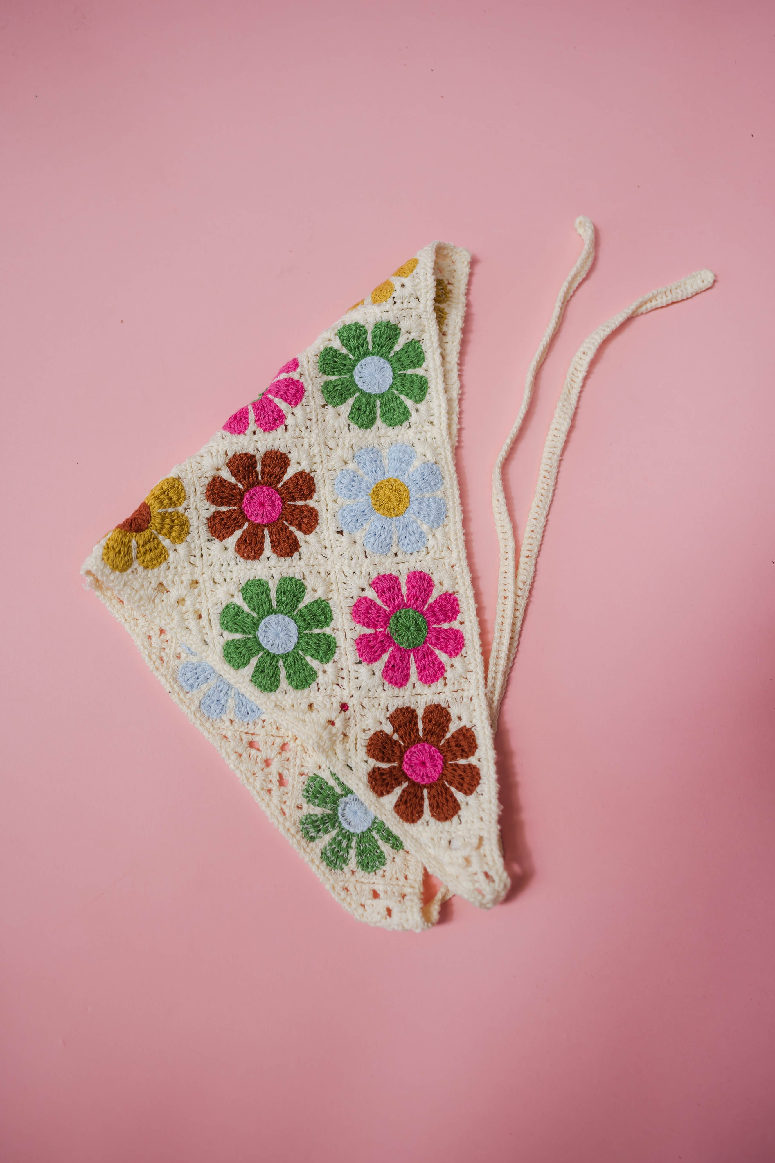 Floral Thad Crochet Scarf