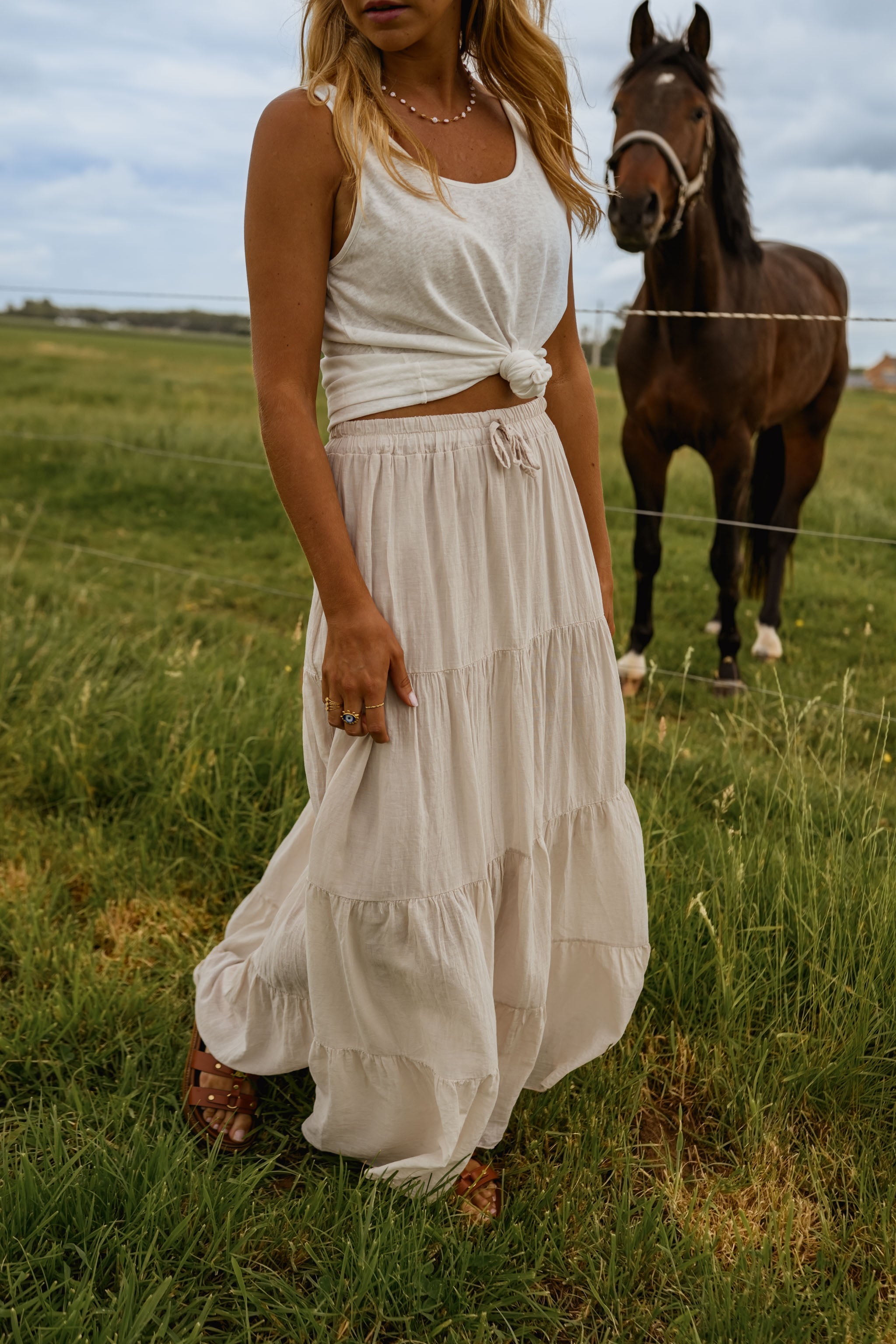 Beige Althea Skirt