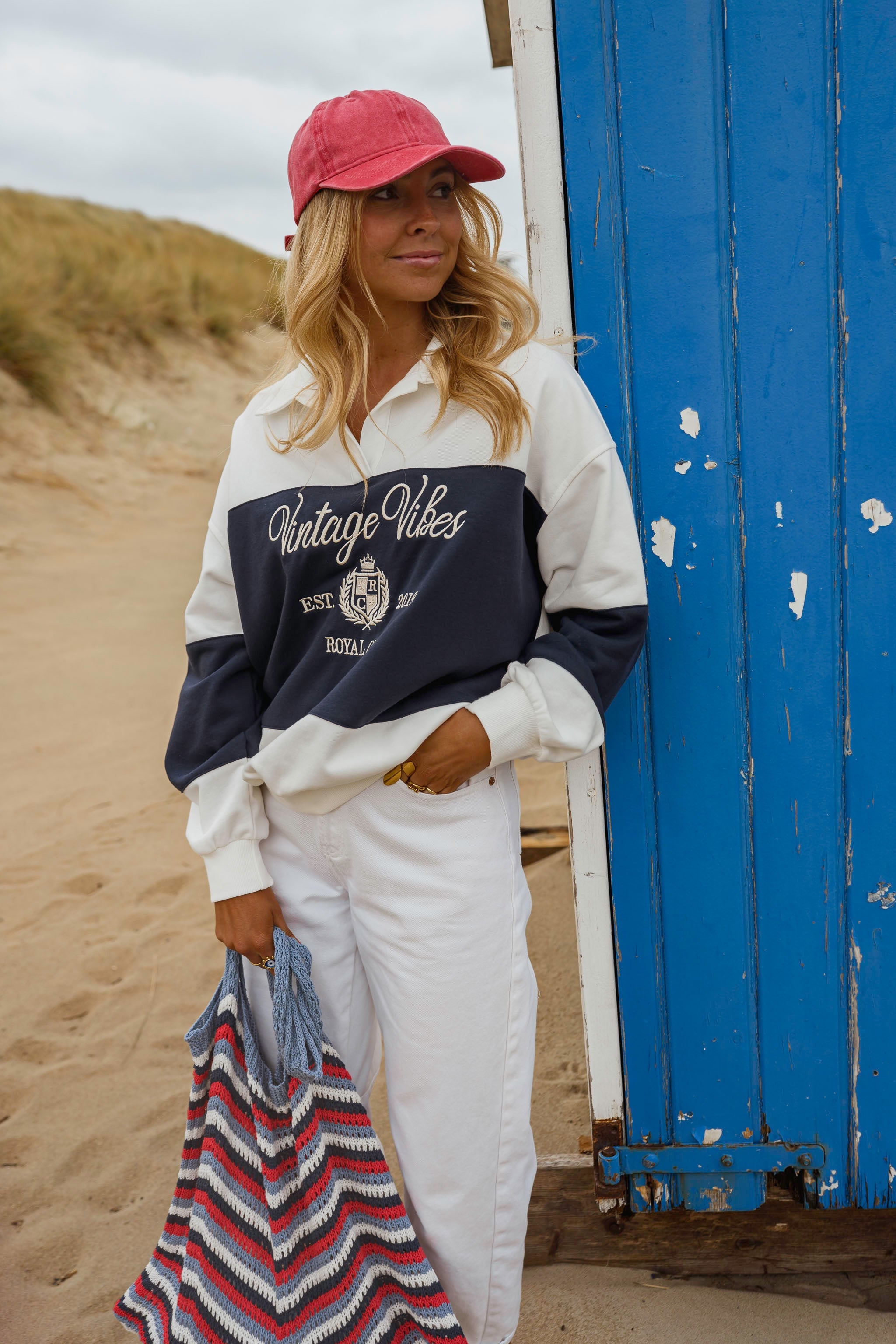 Blue and White Emile Sweater