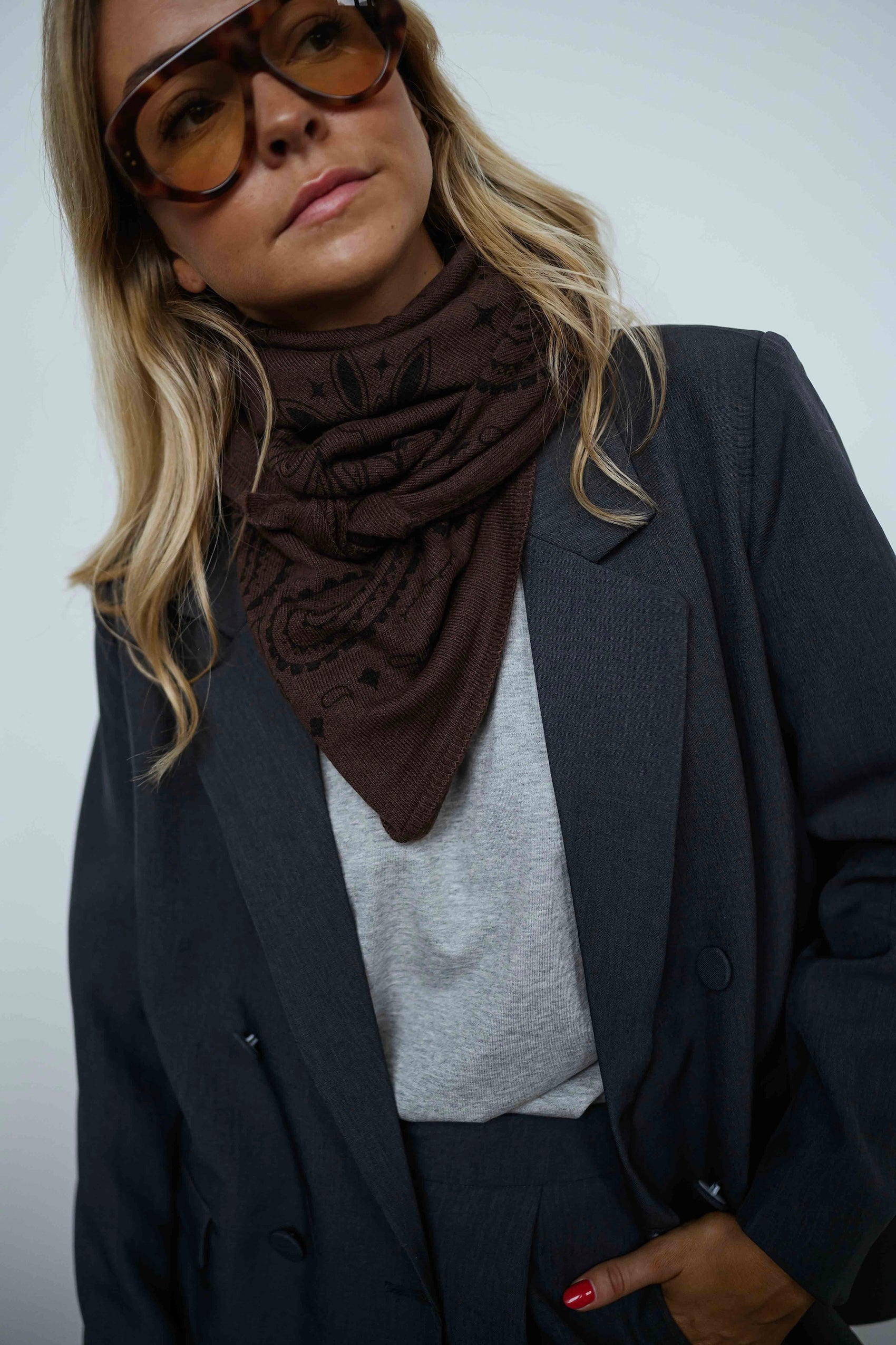 Chocolate Silane Scarf
