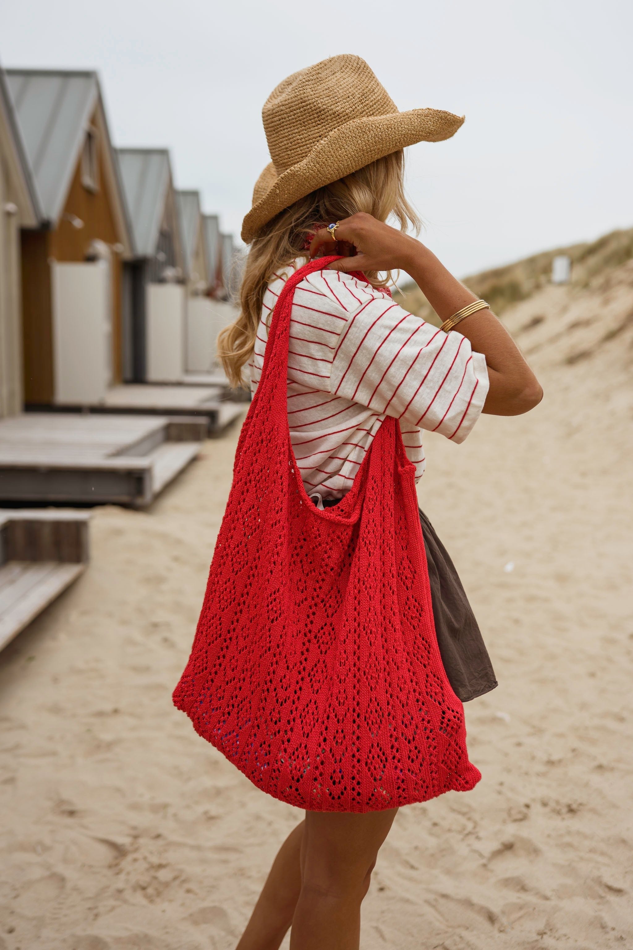 Coral Mesh Summer Bag