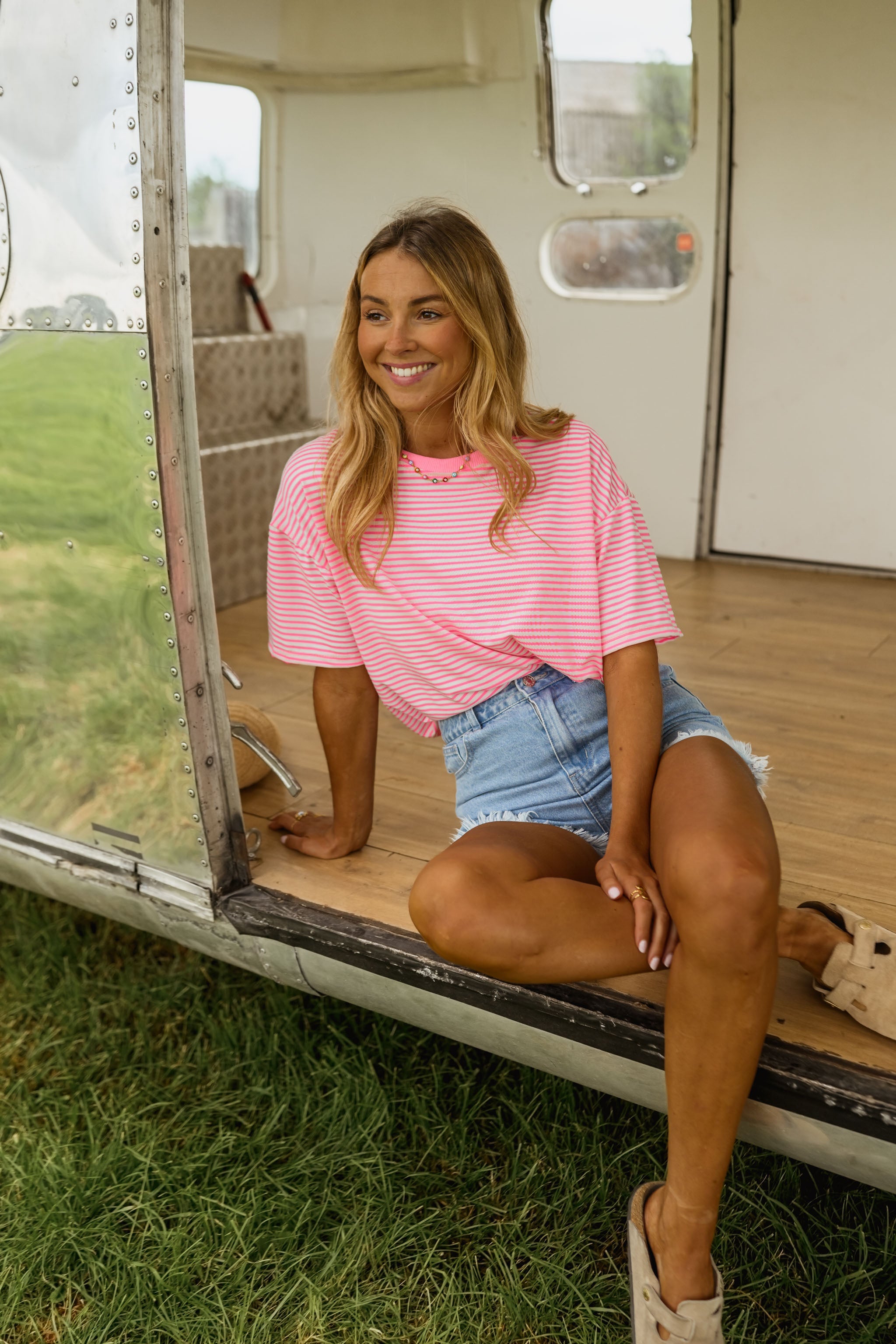 Fuchsia Striped Piper T-Shirt