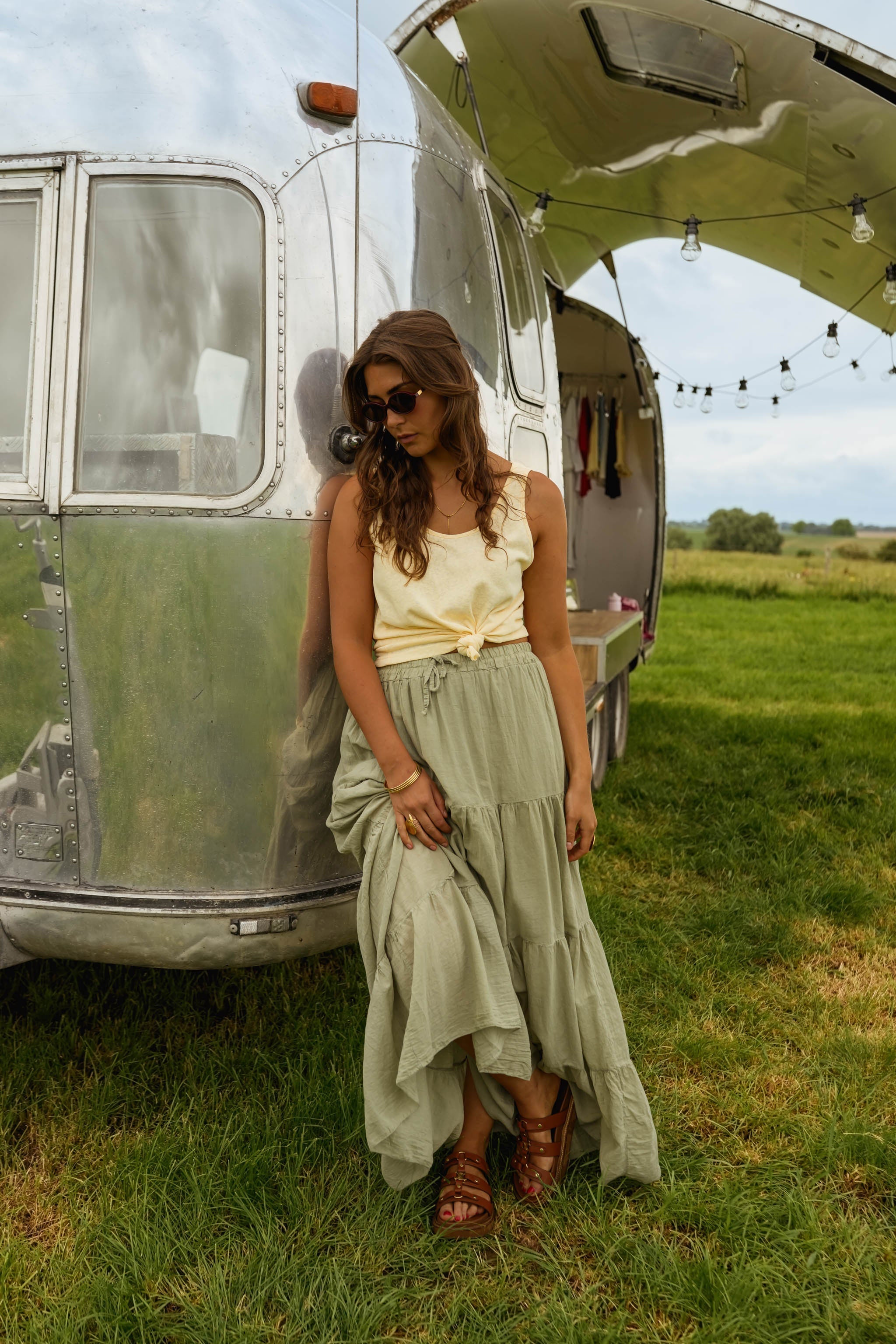 Khaki Althea Skirt