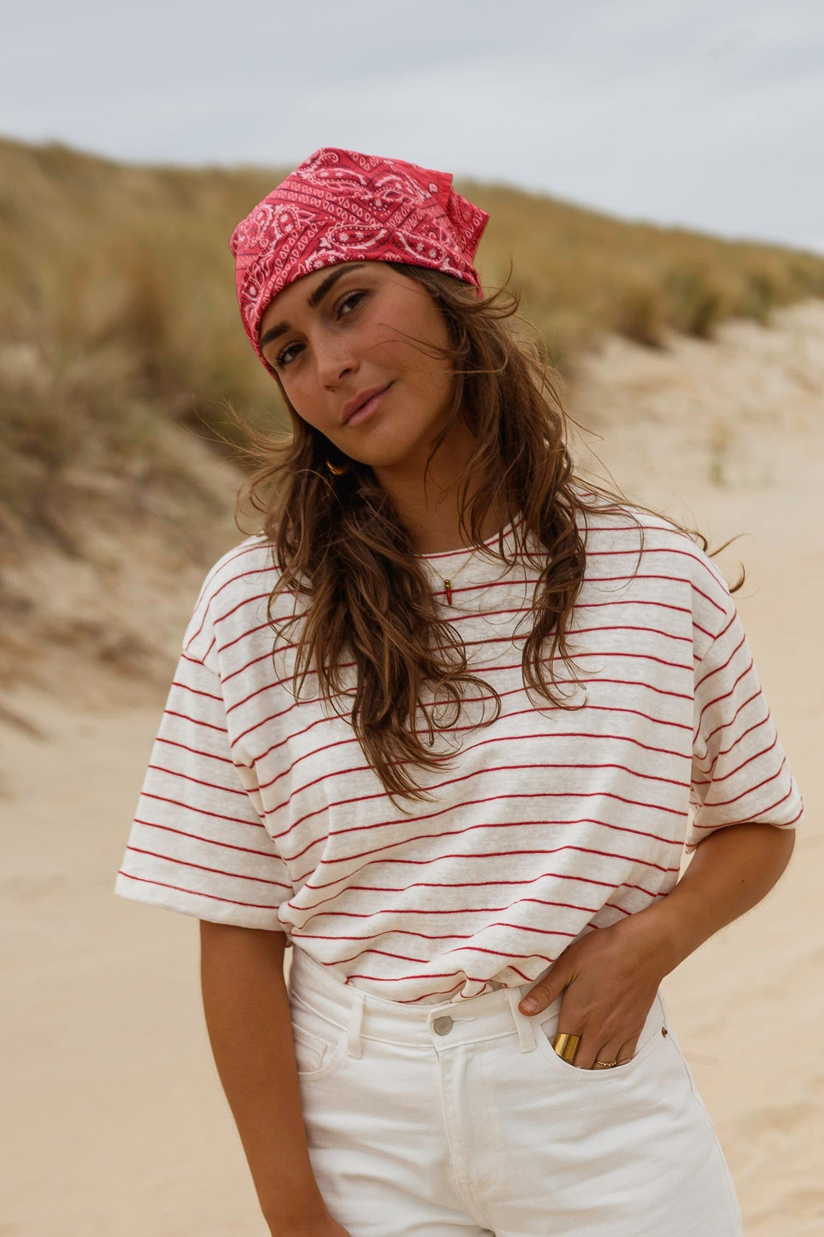 Red Bandana Denia Scarf