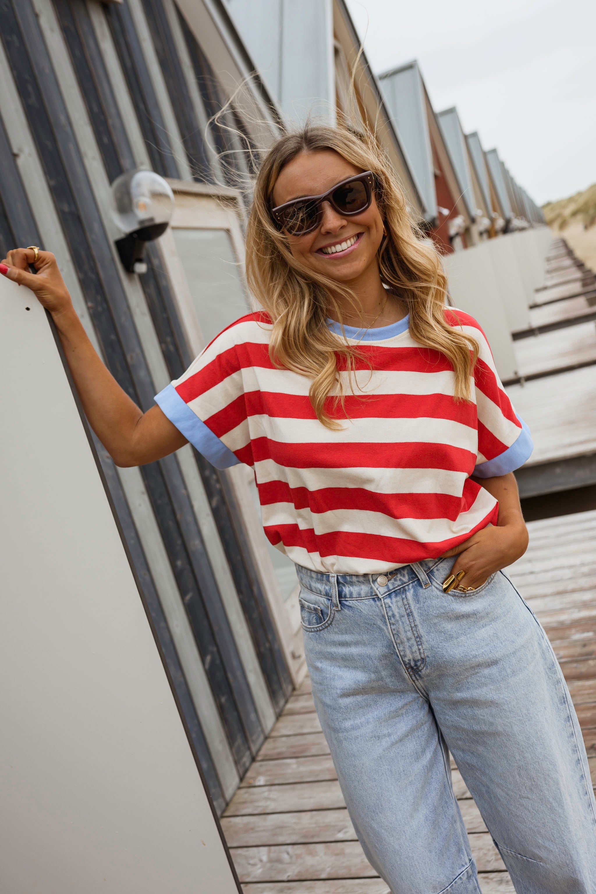 Red Striped Lilian T-Shirt