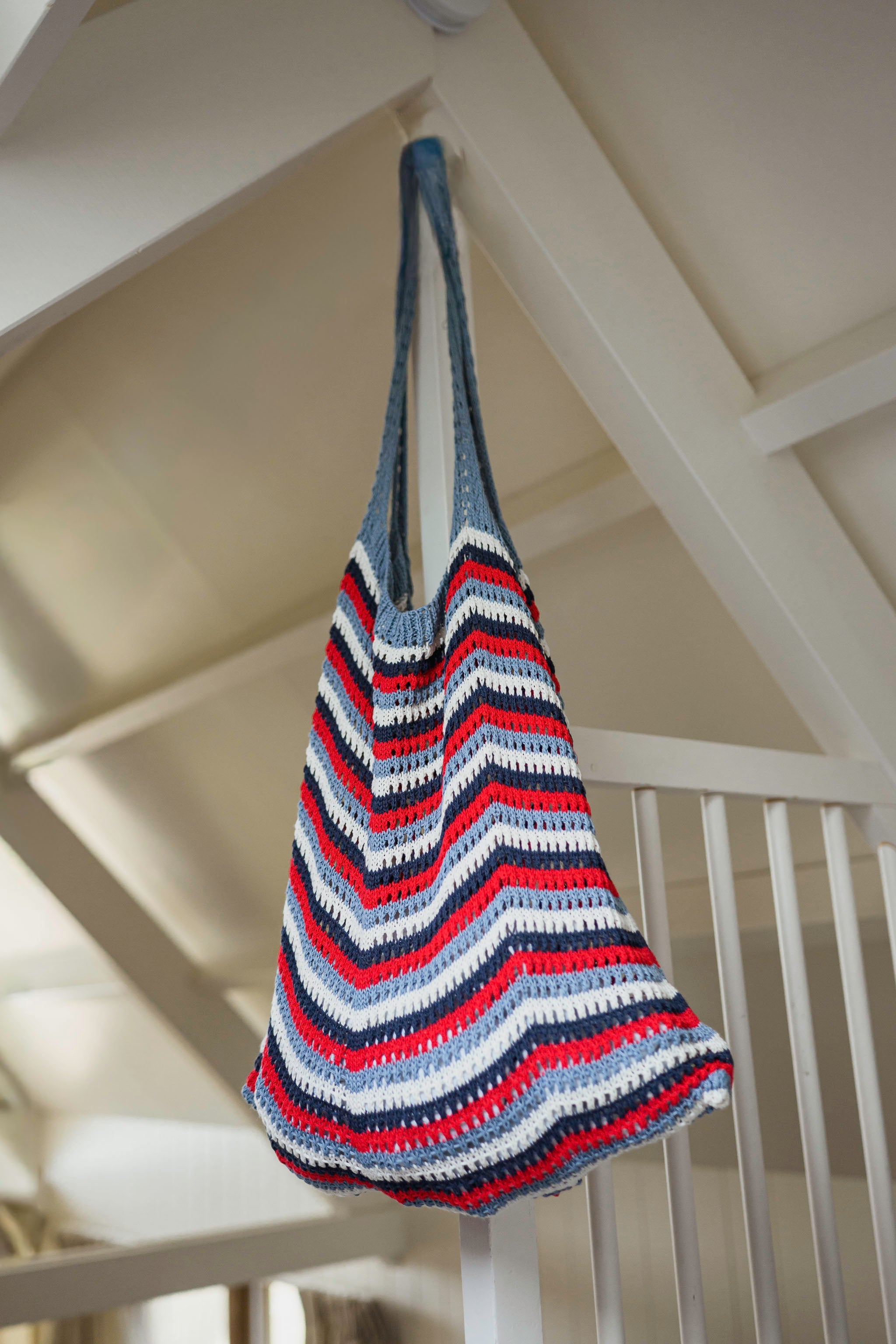 Striped Mesh Summer Bag