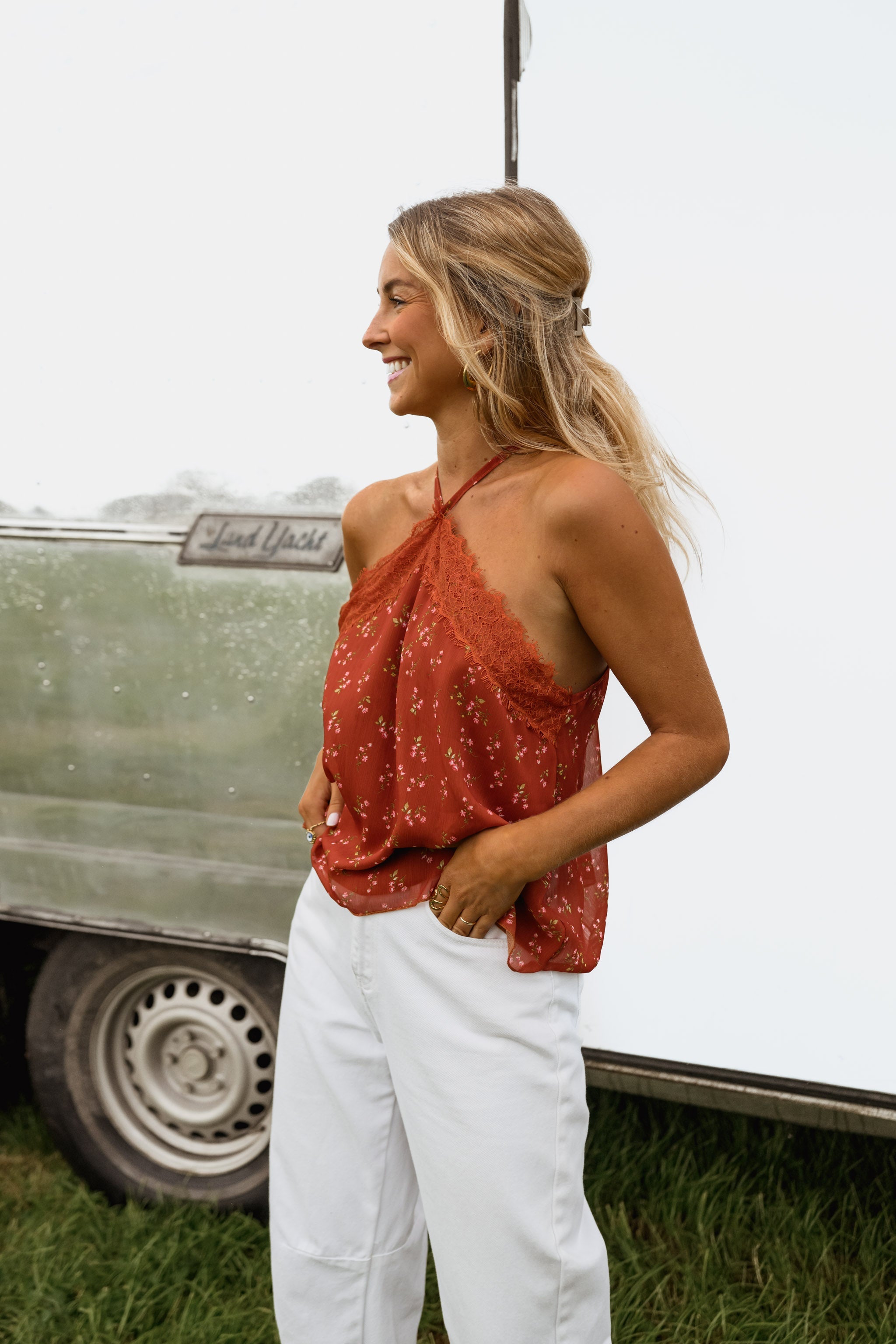 Terracotta Floral Ariane Top