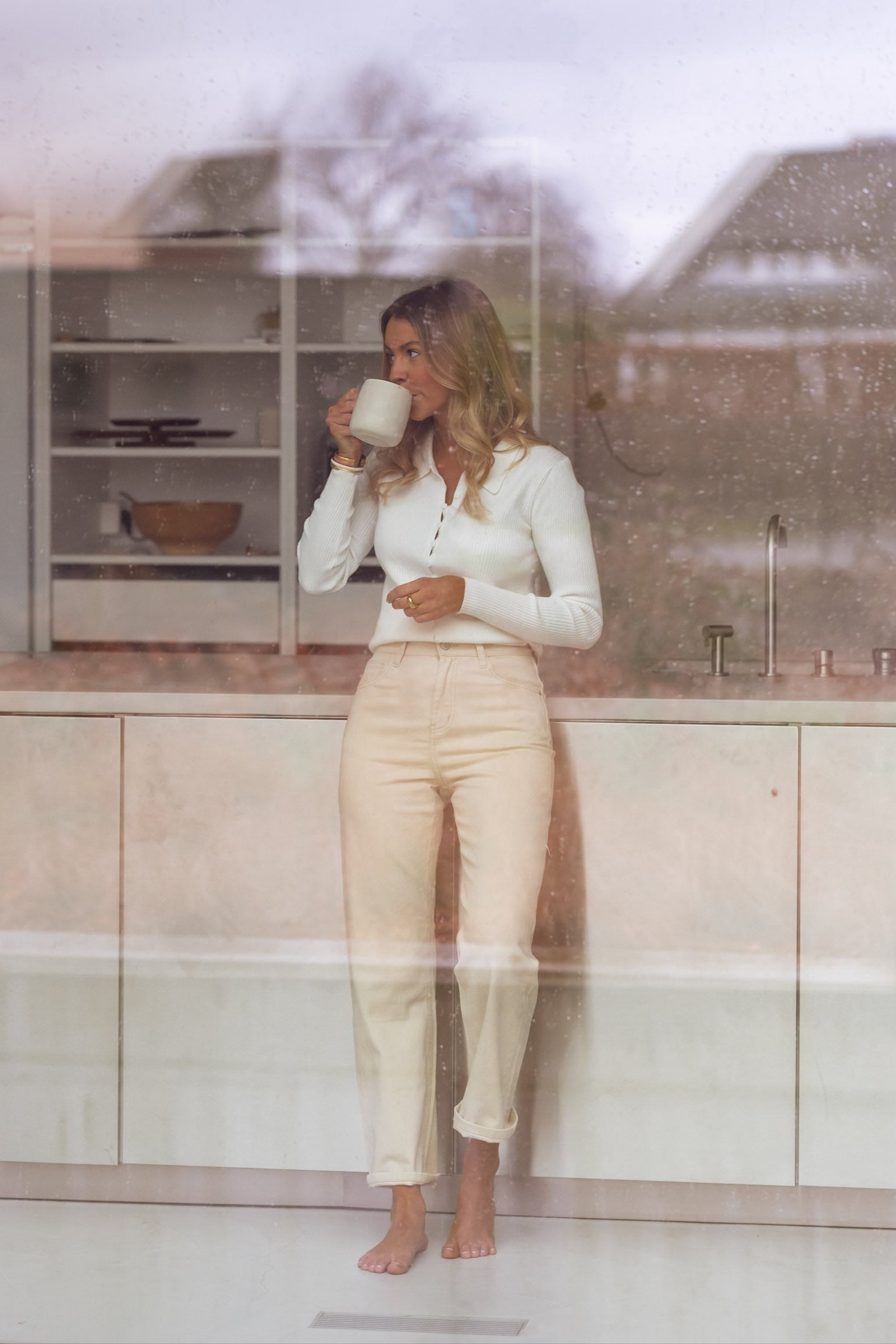 Beige Solan Jeans