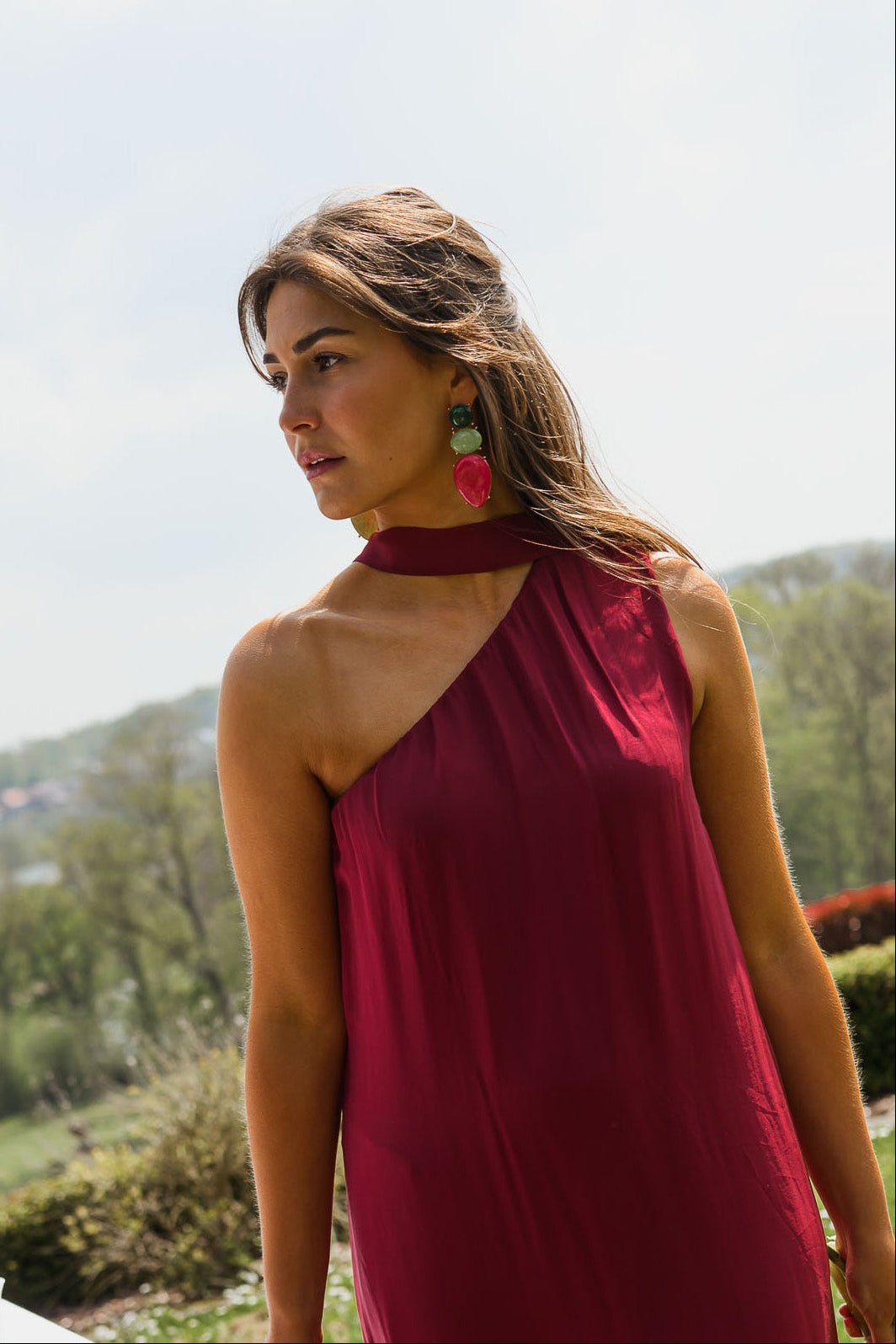 Green And Pink Colleen Earrings