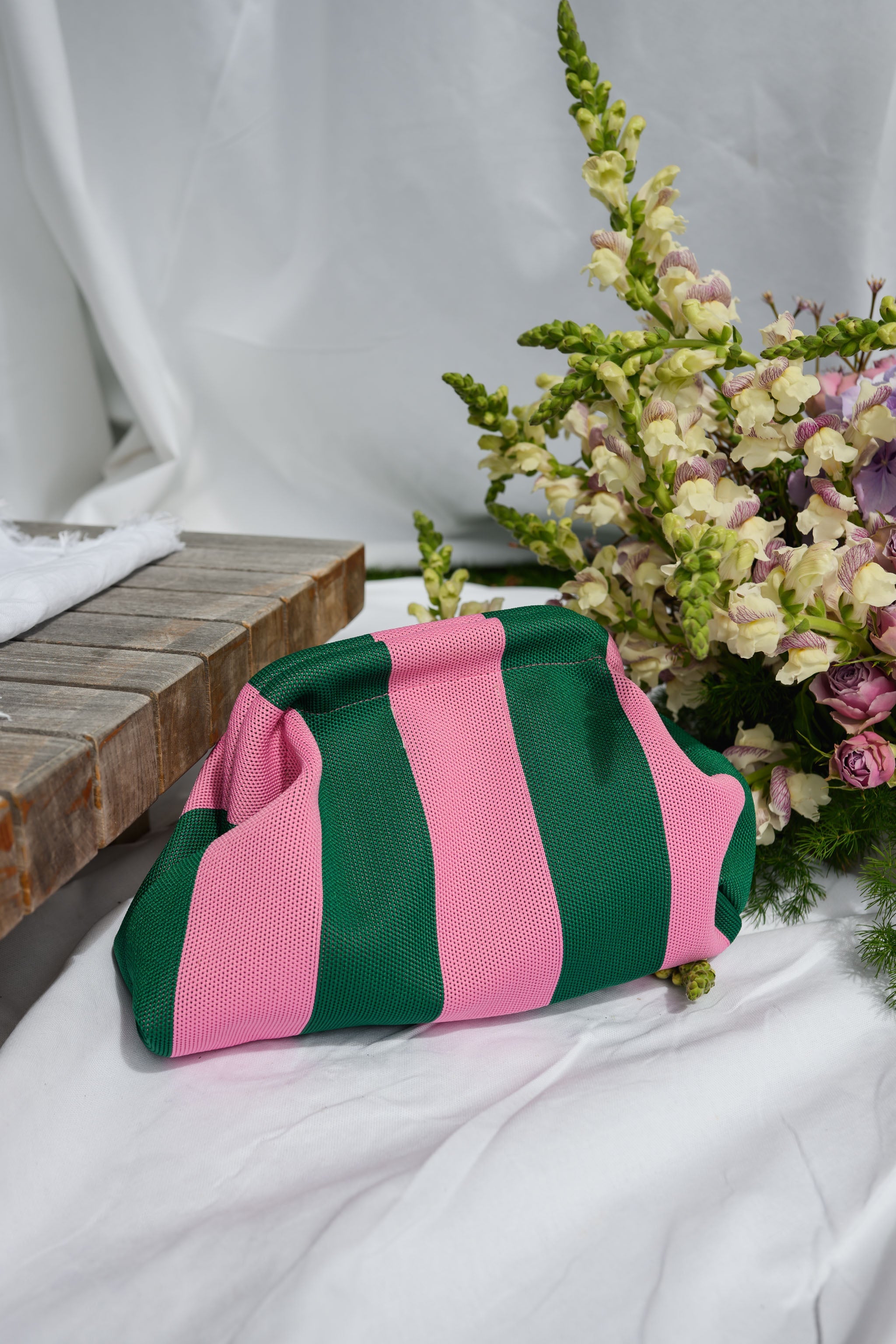 Green Striped Arabella Bag
