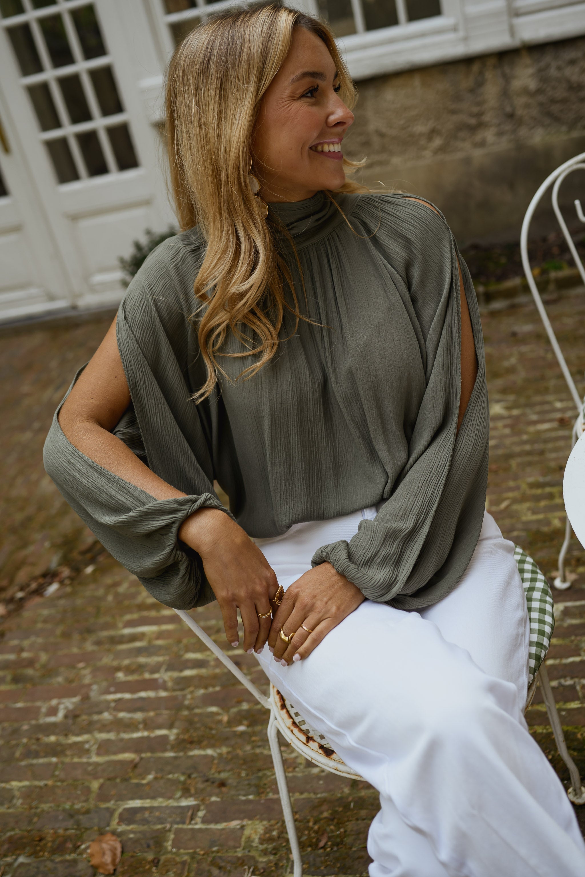 Khaki Belly Blouse