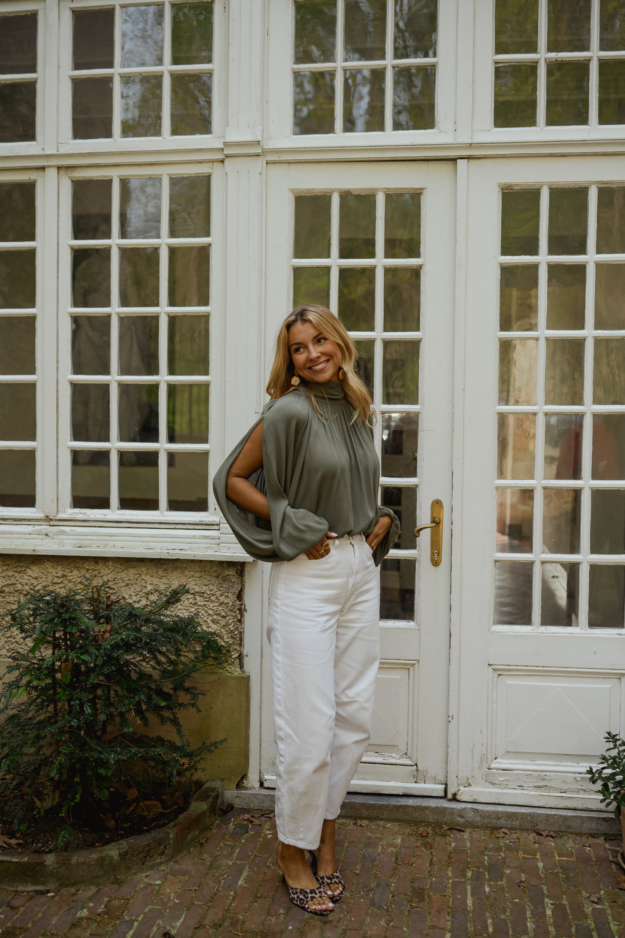 Khaki Belly Blouse