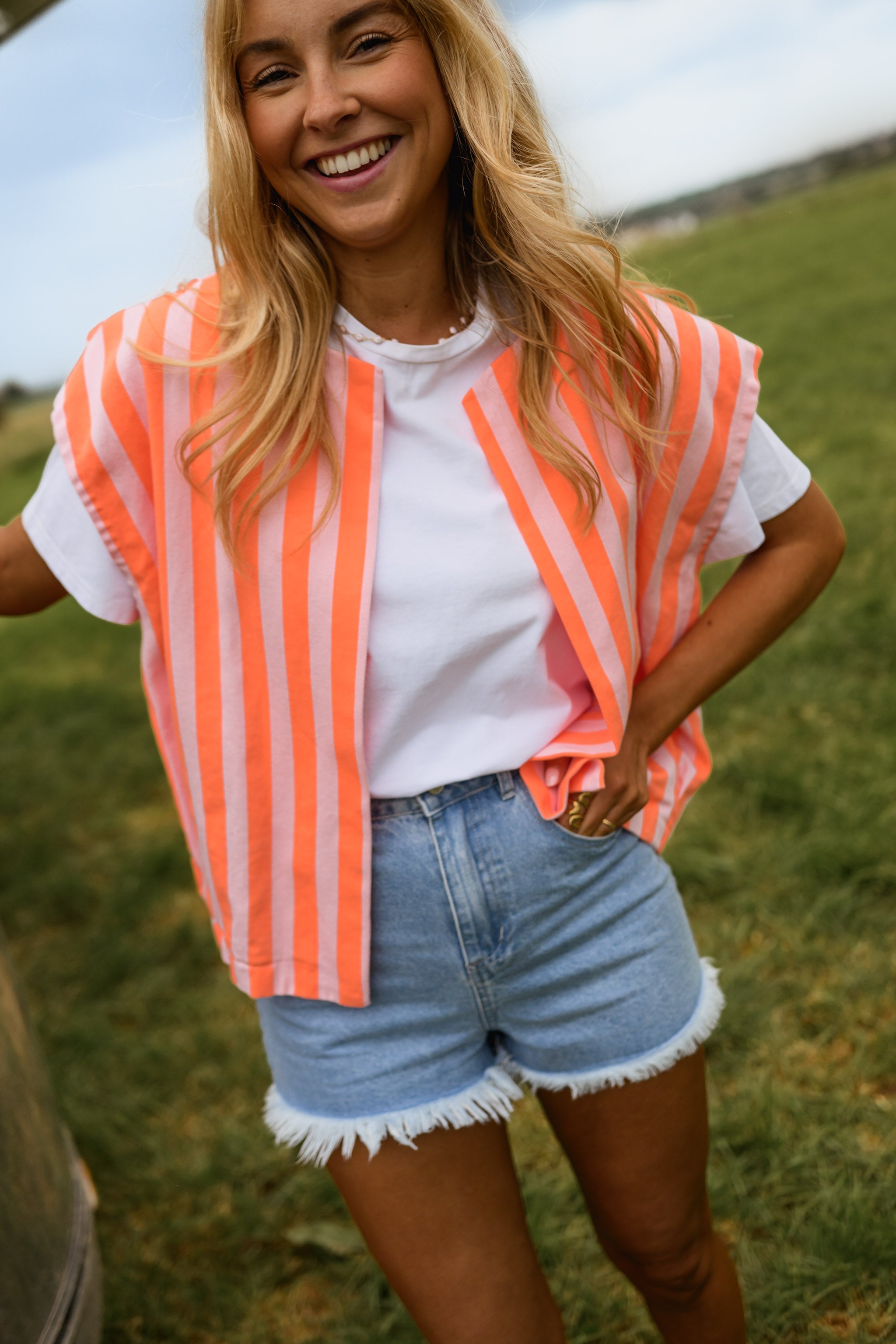 Orange Striped Leticia Jacket