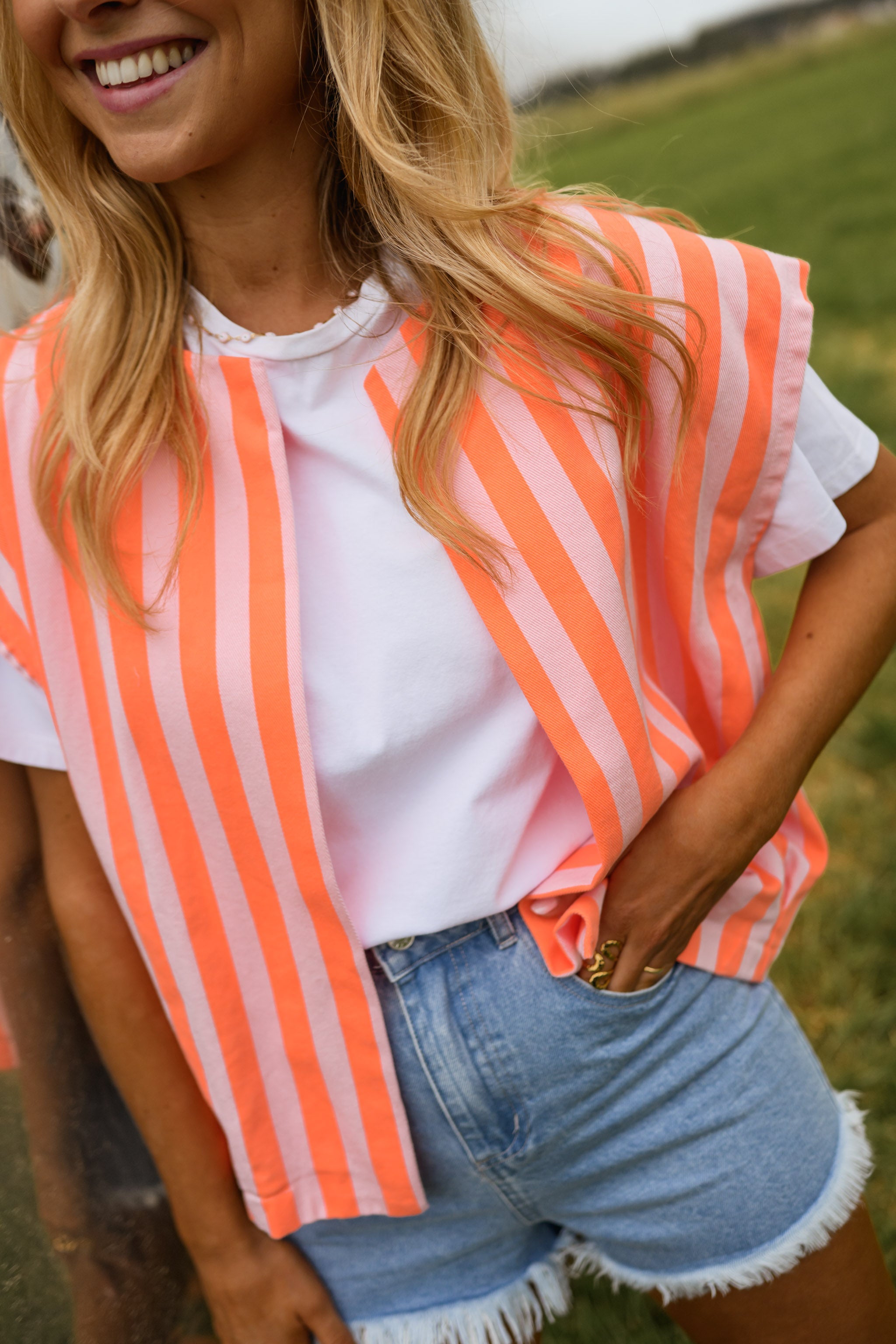 Orange Striped Leticia Jacket