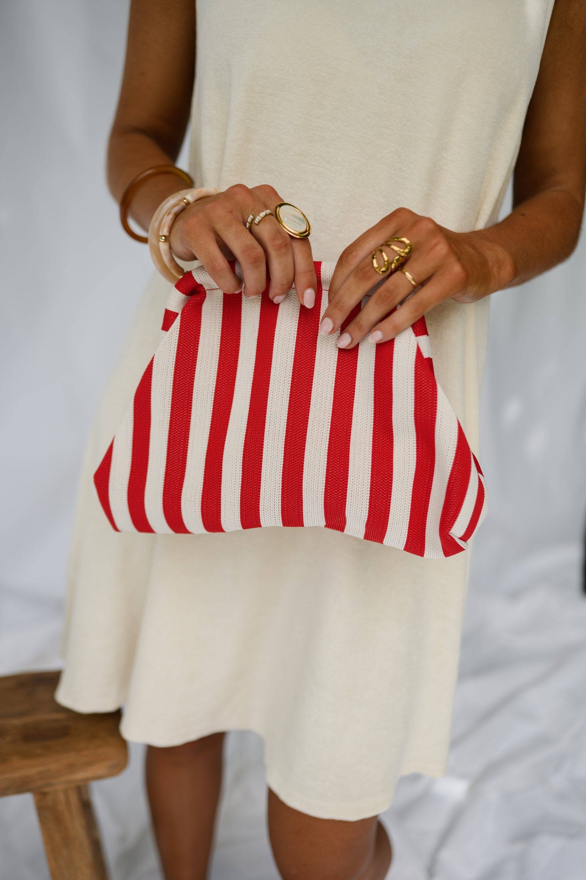 Red Striped Arabella Bag